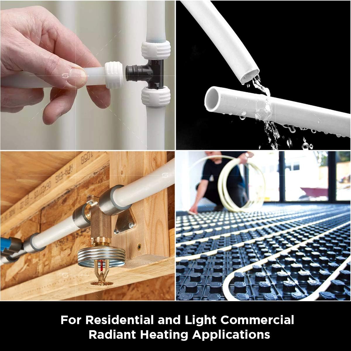 PEX A Tubing Non-Barrier Pipe 1/2 in. x 100 Feet White Pack of 2 J1247