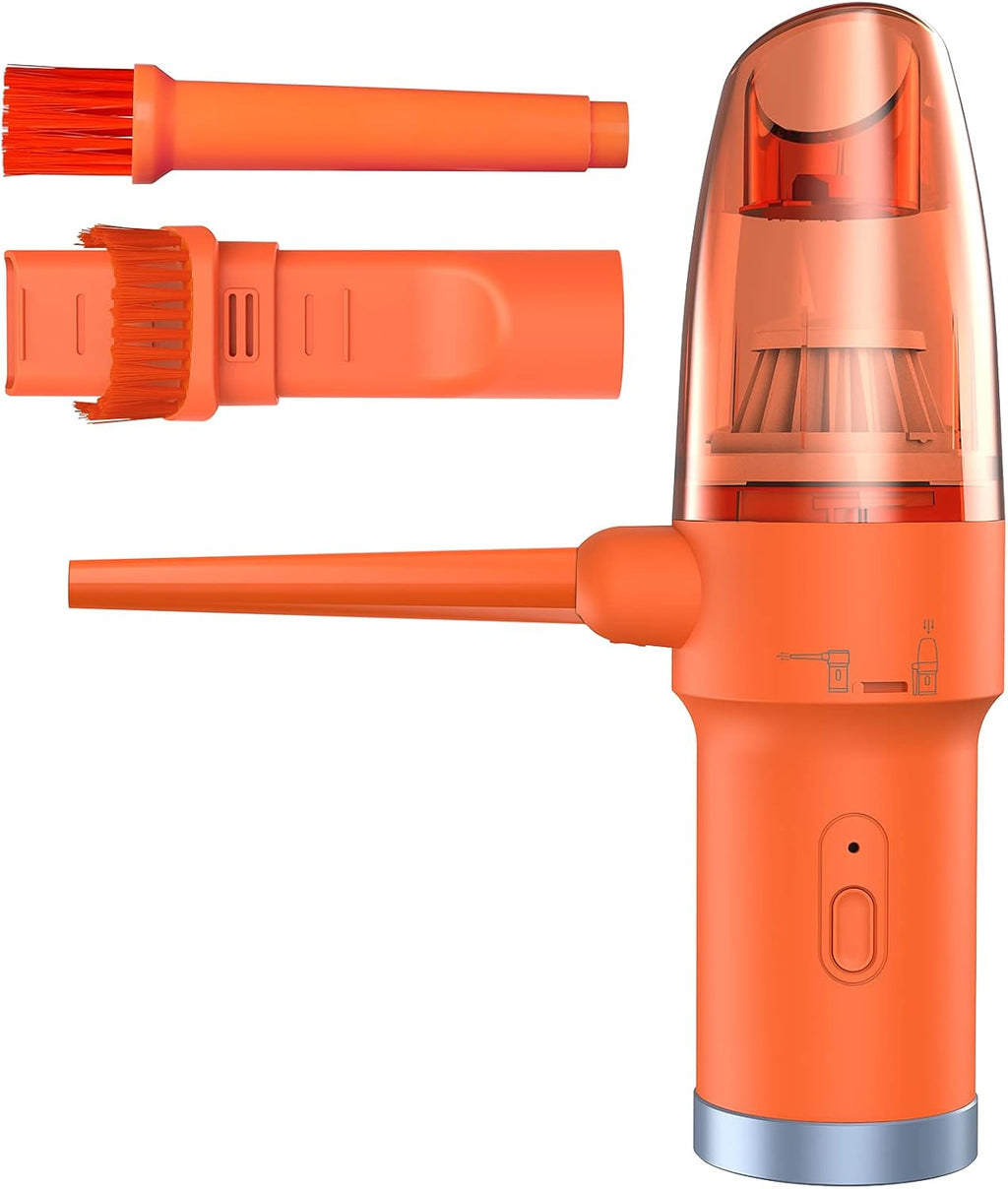 Blue Mini Cordless Vacuum Cleaner 2-in-1 Air Duster N9632