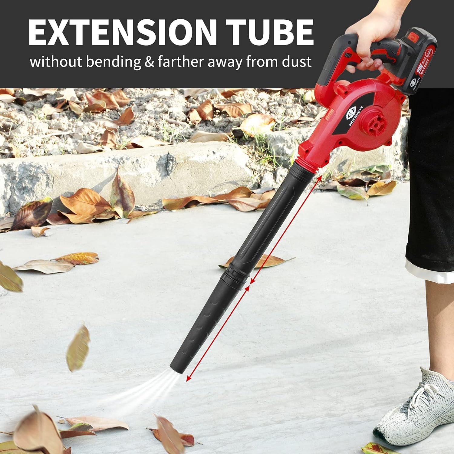 20V Cordless Leaf Blower with Rechargeable Battery, 3 Variable Speeds 150 MPH Max, Pack of 2 P553801