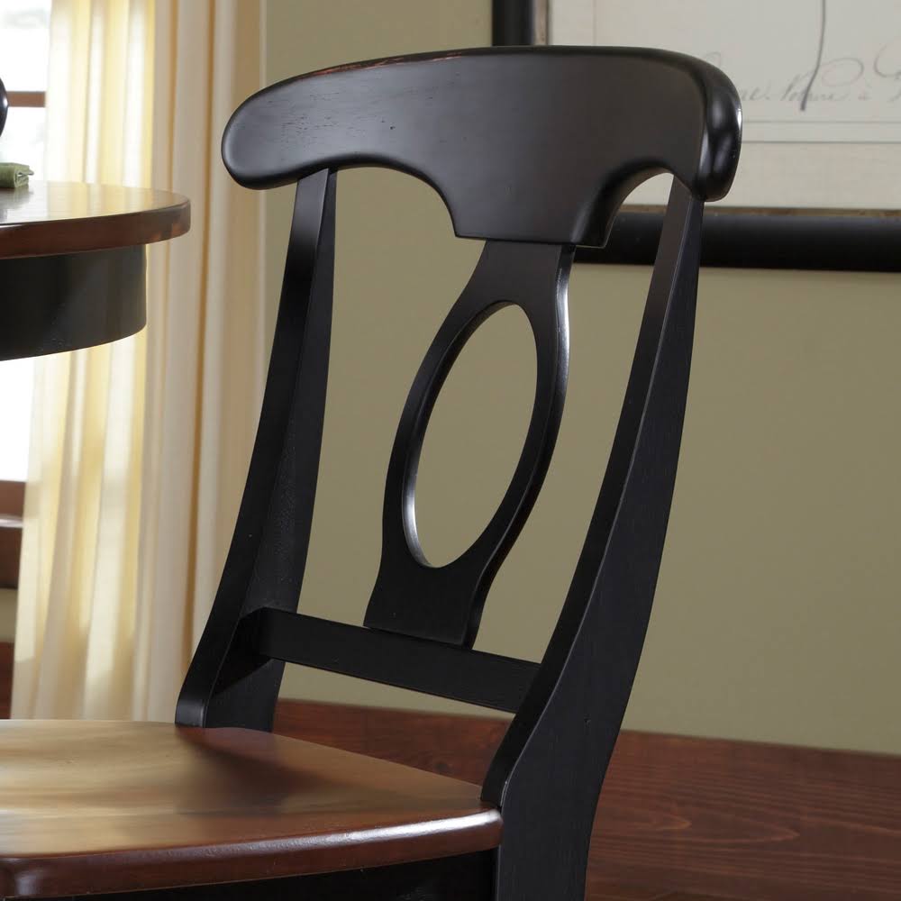 Oak-Black Side Chair, Set of 2 I9834