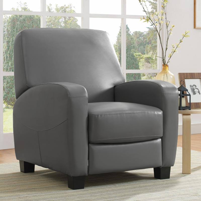 Faux Leather Home Theater Recliner Black Y6467
