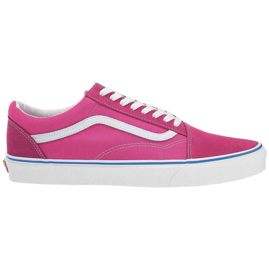 Carmine Rose True White Suede Canvas Old Skool Shoes T930858