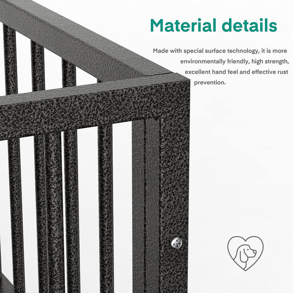 36 Heavy Duty Metal Dog Kennel and Crate, Double Door, Black Z169