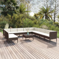 12 Piece Poly Rattan Sectional Outdoor Furniture Set A861
