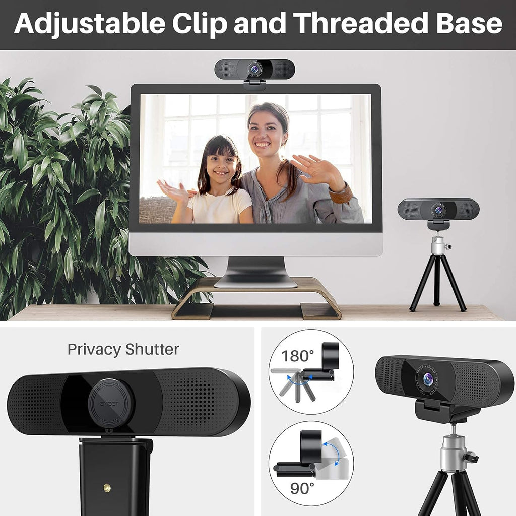 1080P Webcam with Microphone and Speakers F90253