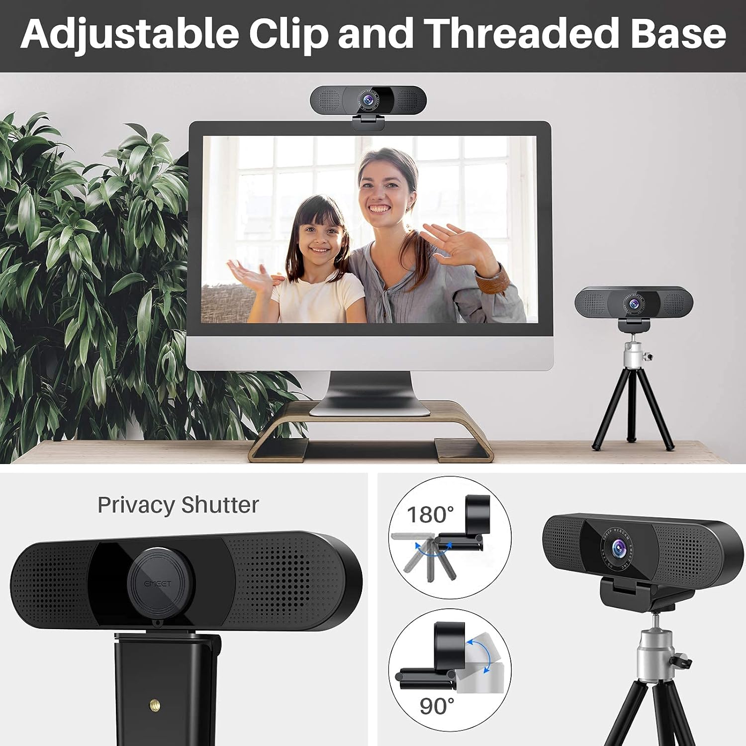 1080P Webcam with Microphone and Speakers F90253