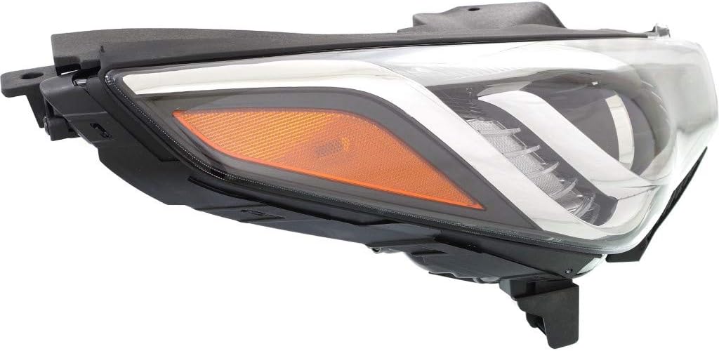Headlight Assembly Driver Side Black Housing R592