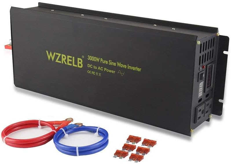 3000W Pure Sine Wave Power Inverter 24V 120V DC AC Converter F42096