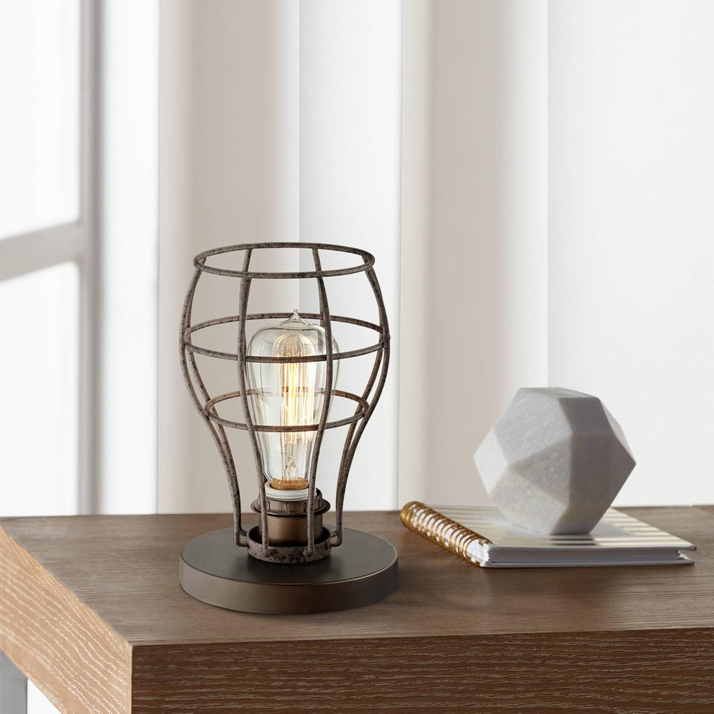 Bronze Wire Cage Desk Lamp T3728