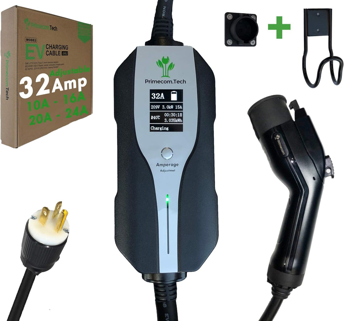 Level 2 Electric Vehicle Charger with 30 Ft Cable H89609