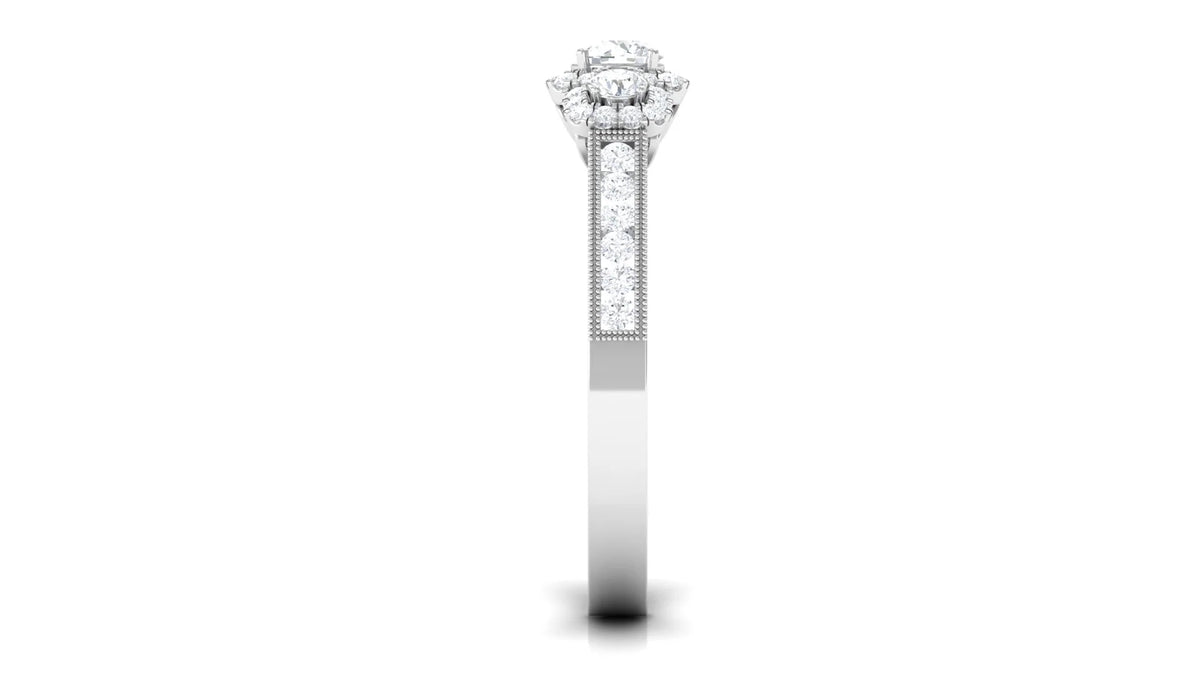 Zircon Engagement Ring 925 Sterling Silver U53399