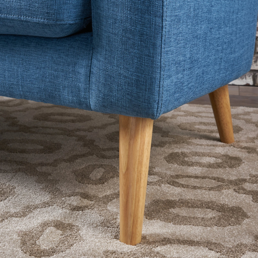 Muted Blue Fabric Loveseat F252