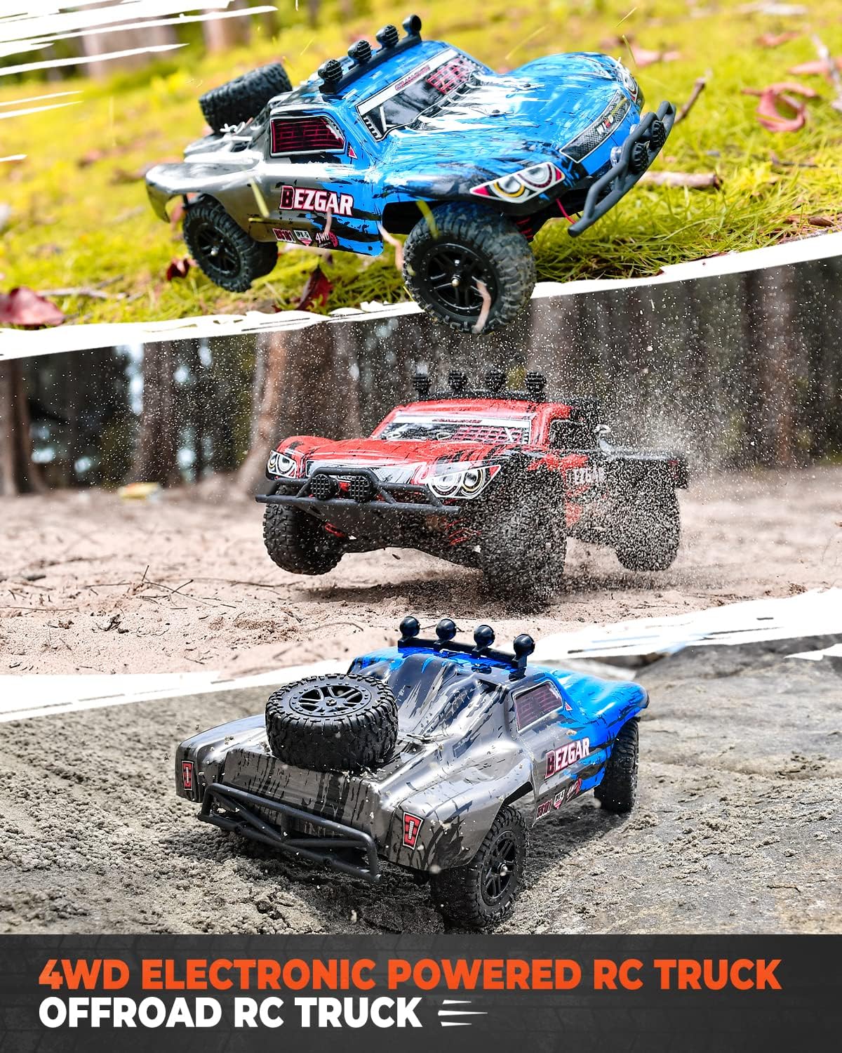 1:18 Scale 4WD Remote Control Truck with 2 Rechargeable Batteries M90729