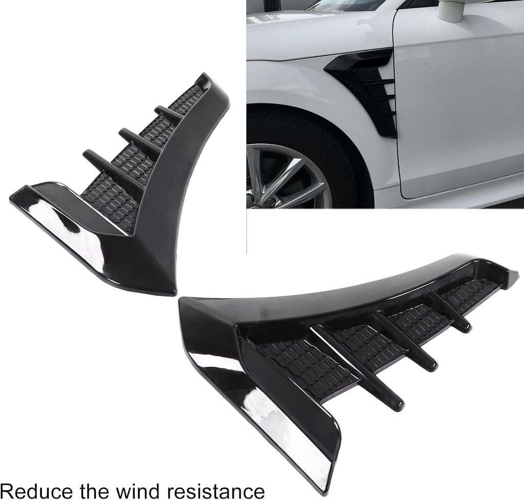 2pcs Gloss Black Car Hood Vent Scoop Kit B96435