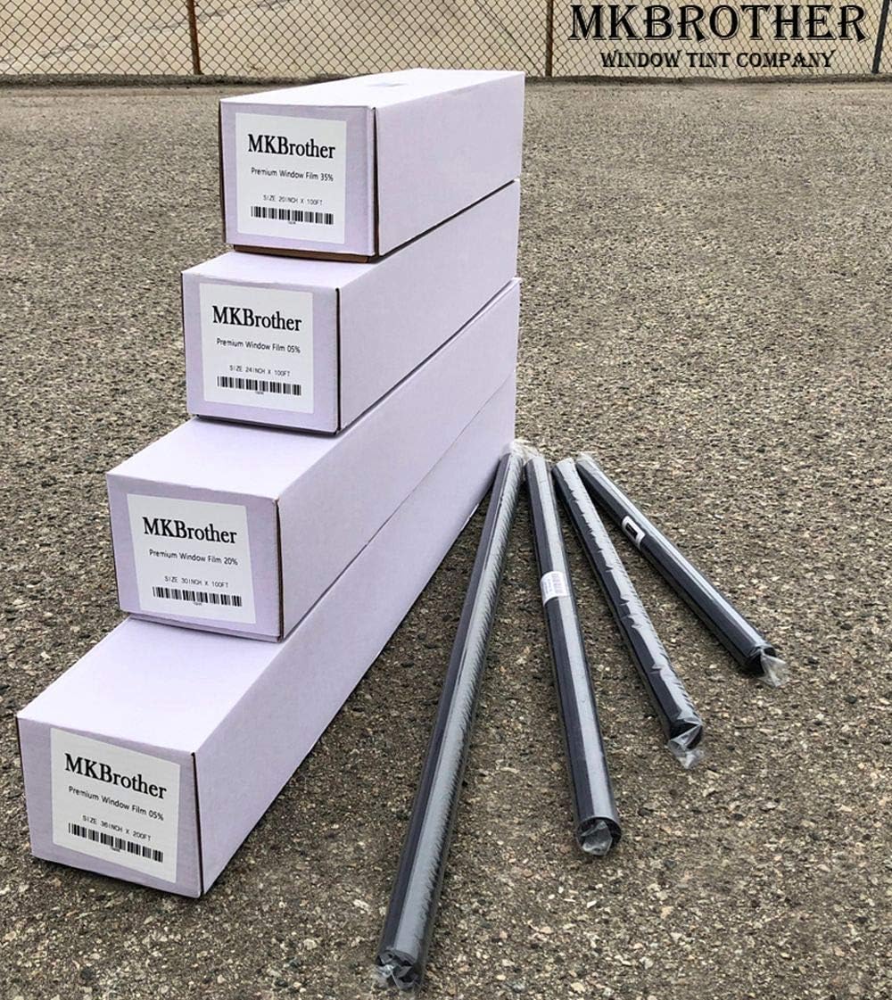 5% VLT 30" x 50' Ft Heat & UV Block Window Tint Film Pack of 2 L5122