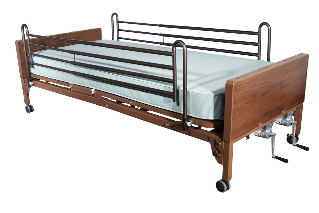 Manual Hospital Bed with Full Rails and Foam Mattress M54741