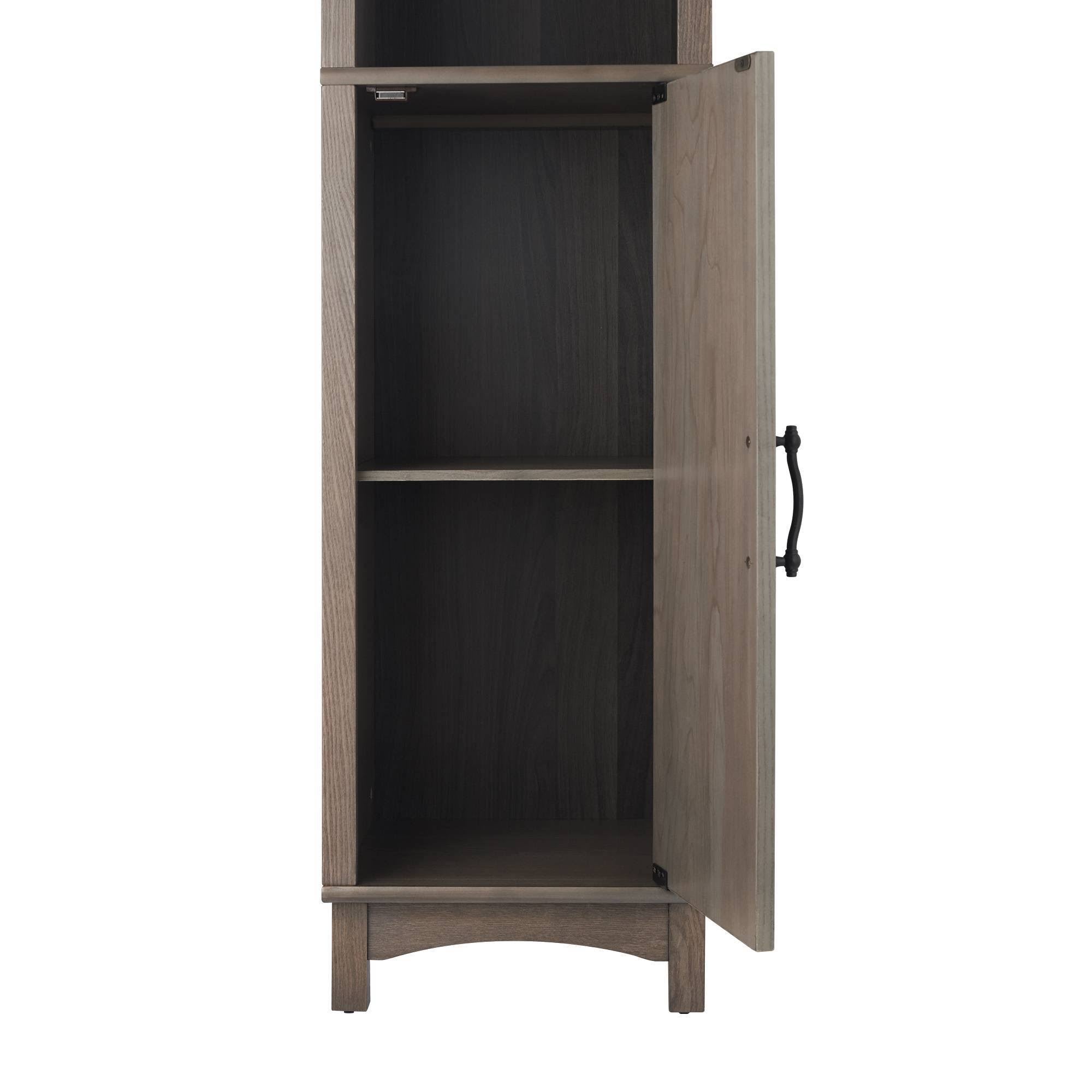 Wooden Bathroom Cabinet Linen Tower Salt Oak X837