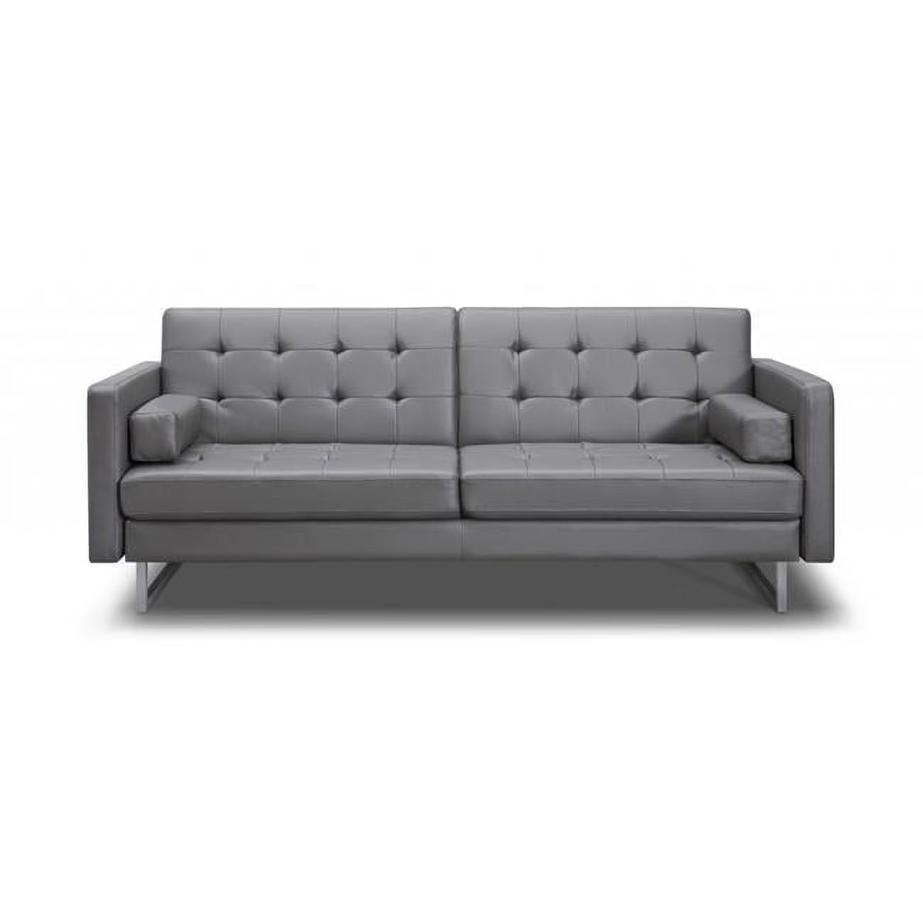 Gray Sofa Bed with Stainless Steel Legs Q777726