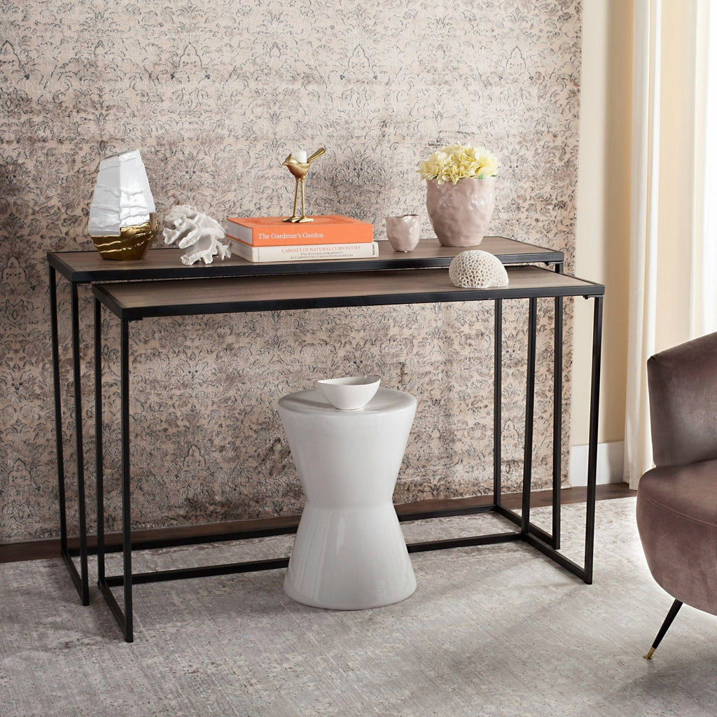 Light Brown Wood Stacking Console J861716