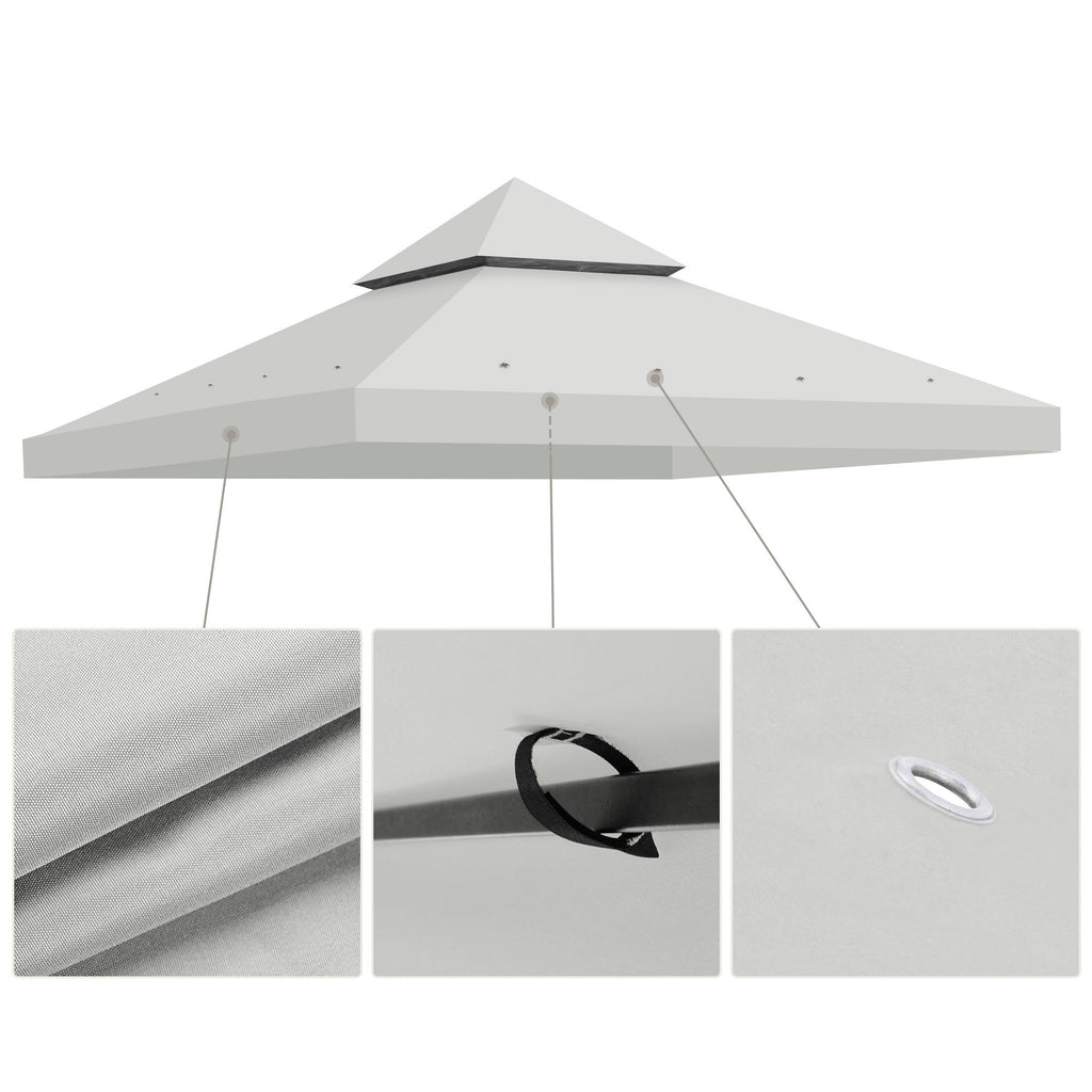 10x10ft Grey Gazebo Canopy Replacement V34361