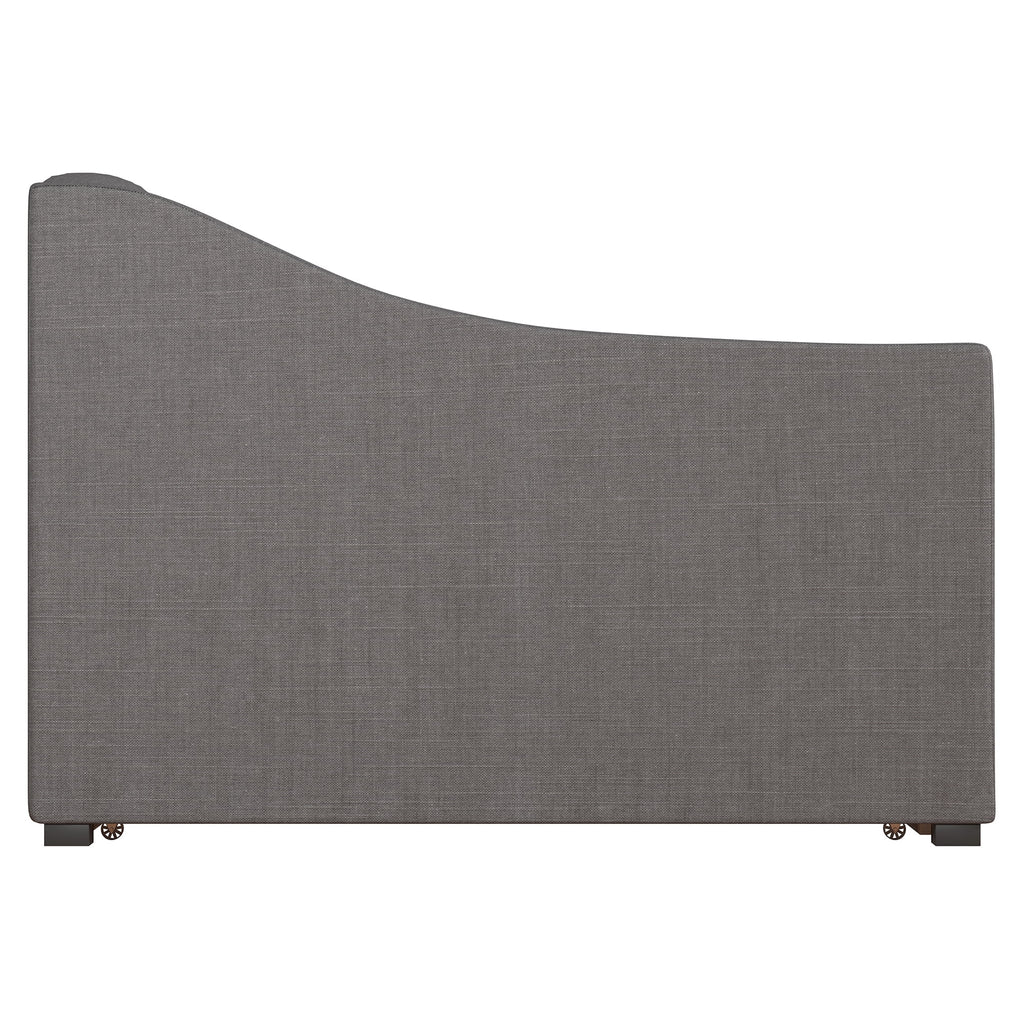 Charcoal Tufted Upholstered Twin Daybed with Trundle Z90589