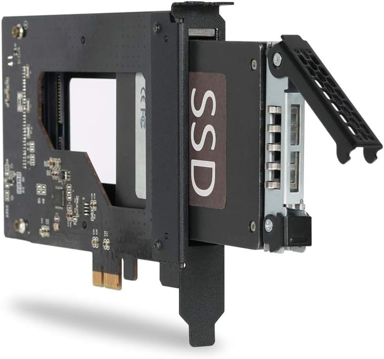2.5" SATA SSD/HDD to PCIe 2.0 x1 Hot-Swap Mobile Rack for PCIe Expansion Slots, Pack of 2 N6073