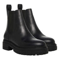 Black Genuine Leather Chelsea Booties F355