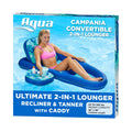 Teal Hibiscus 2-in-1 Pool Float Lounge and Caddy F179370