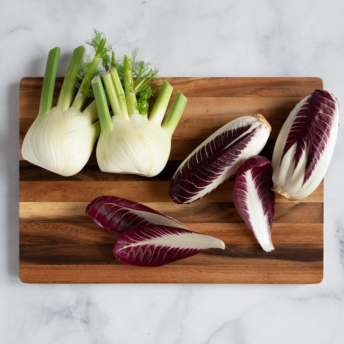 Large Wood Cutting Board, 17x12 Inch Reversible Hardwood T8872