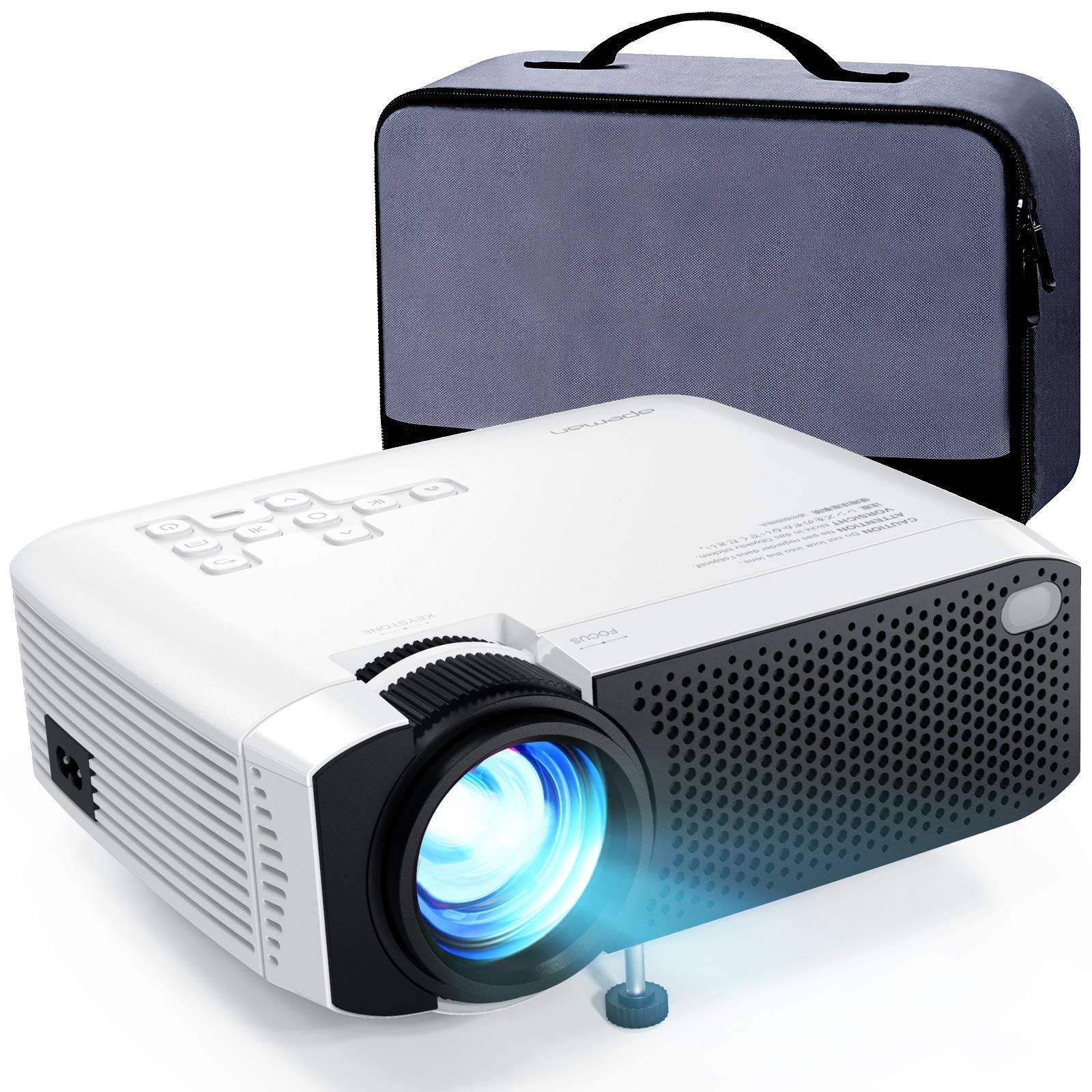 Mini Projector, 3800 Lux 1080p Supported, 45000 Hours LED Life H73098