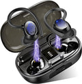 Wireless Earbud Bluetooth 5.1 Headphones in Ear Noise Cancelling with Mic IP7 Waterproof Earhooks LCD Display Pack of 2 Z598