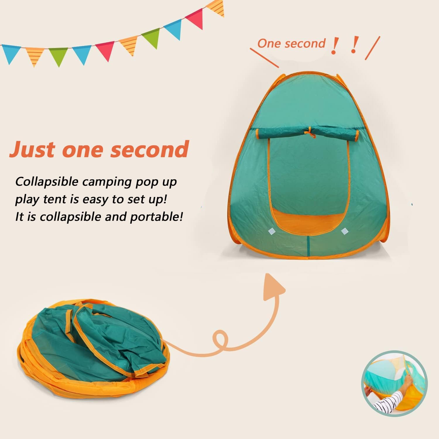 21 Pcs Pop Up Kids Play Tent Y73695