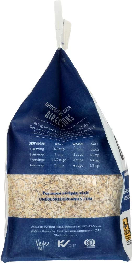 Organic Quick Oats - Sprouted - Case of 4 - 24 oz S39226