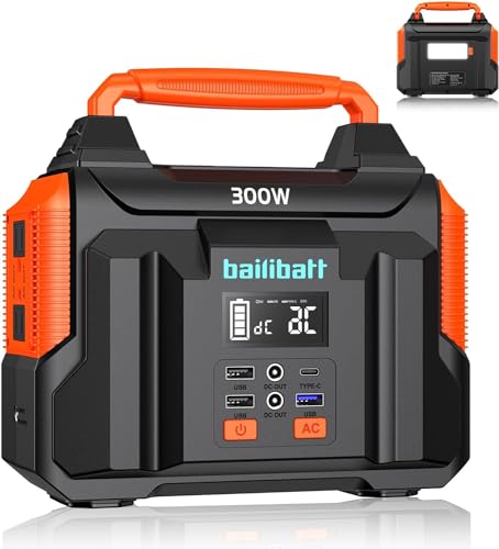 300W 257wh Lithium Battery Portable Power Station Black T97642