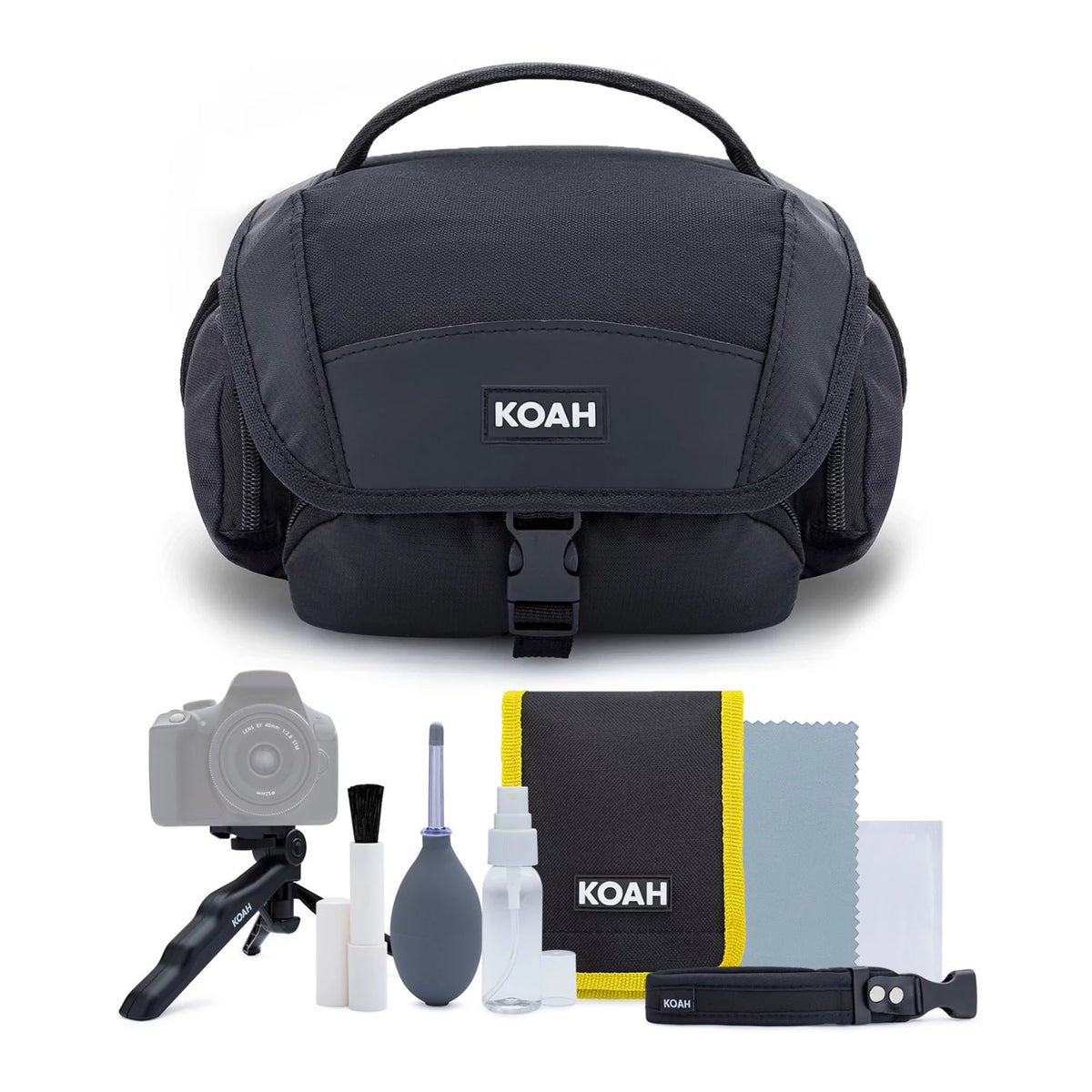 Canon EOS Rebel T7 DSLR Camera 18-55 and 75-300 Double Zoom Lens with Bag O16625