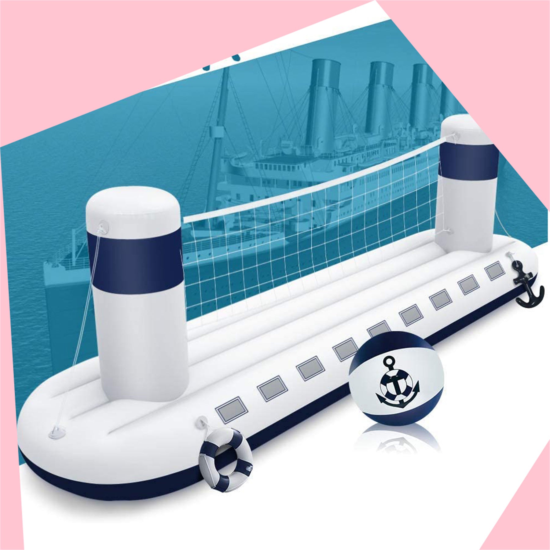 Inflatable Pool Volleyball Game Set with 1 Ball K13118