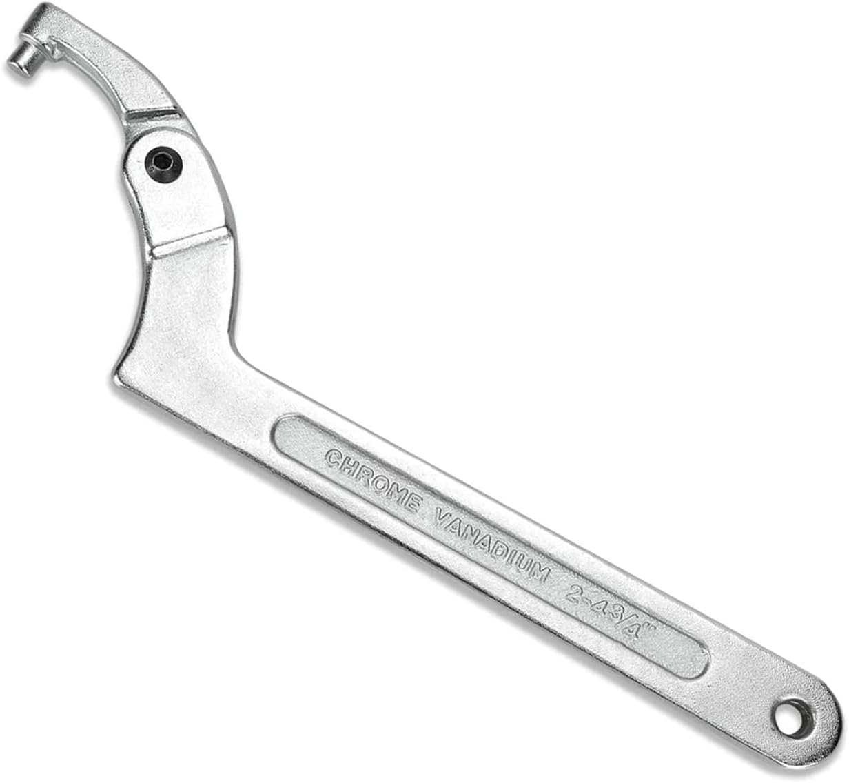Adjustable C Spanner Hook Wrench Silver 2"-4 3/4" (51-121mm) Pack of 2 D359711