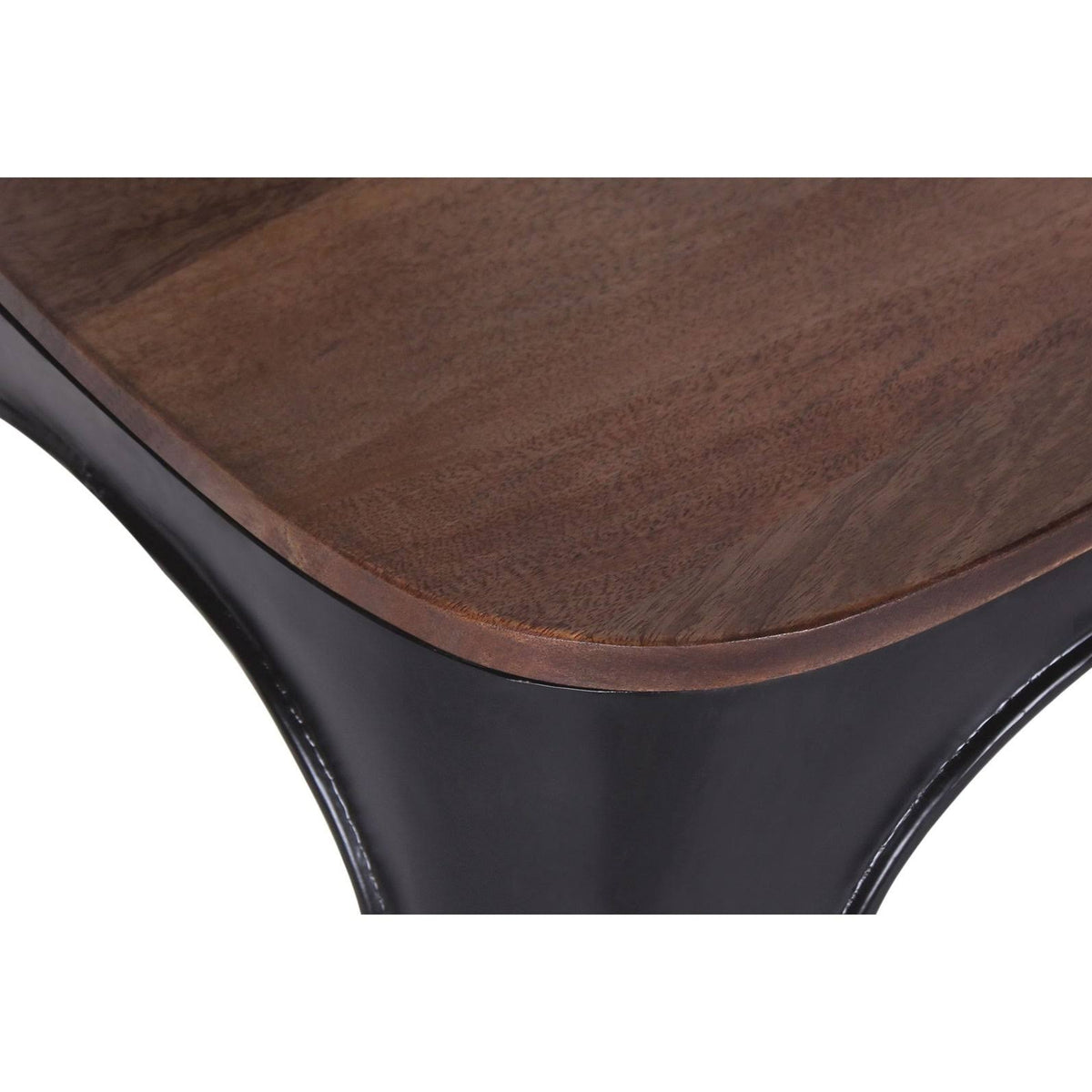 Industrial Iron Mango Wood Side Dining Chairs (Set of 2) Brown P11658