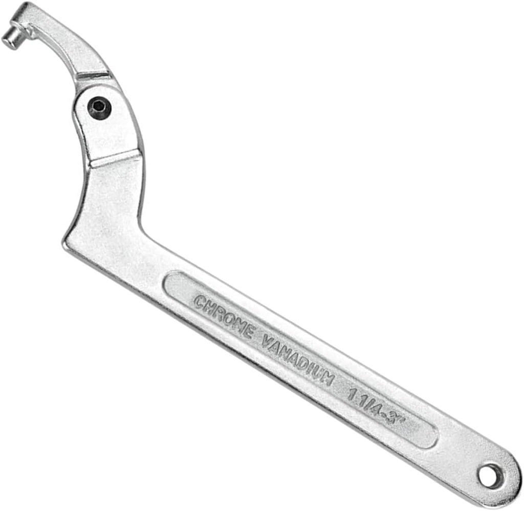 Adjustable C Spanner Hook Wrench Silver 2"-4 3/4" (51-121mm) Pack of 2 D359711