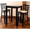 Black Beech Solid Wood 3 Piece Bar Height Dining Set M93000