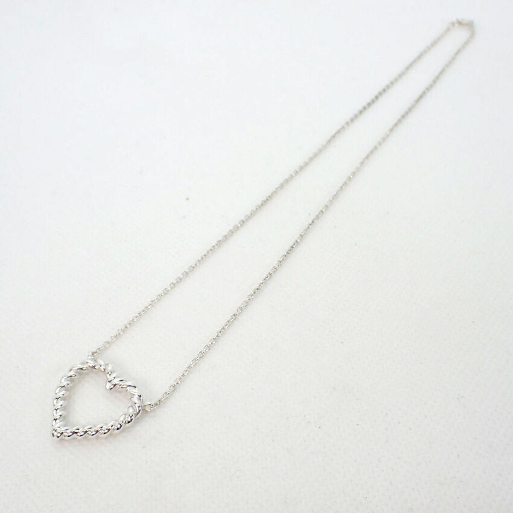 925 Heart Twist Pendant Necklace N785