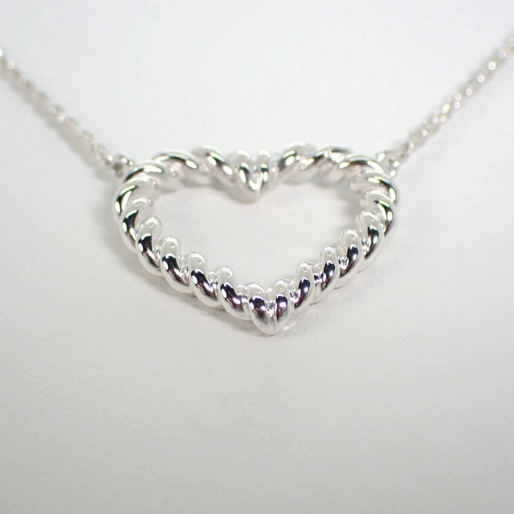 925 Heart Twist Pendant Necklace N785