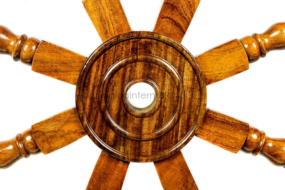 Nautical Decor Pack of 2 Wooden Ship Wheel C88655