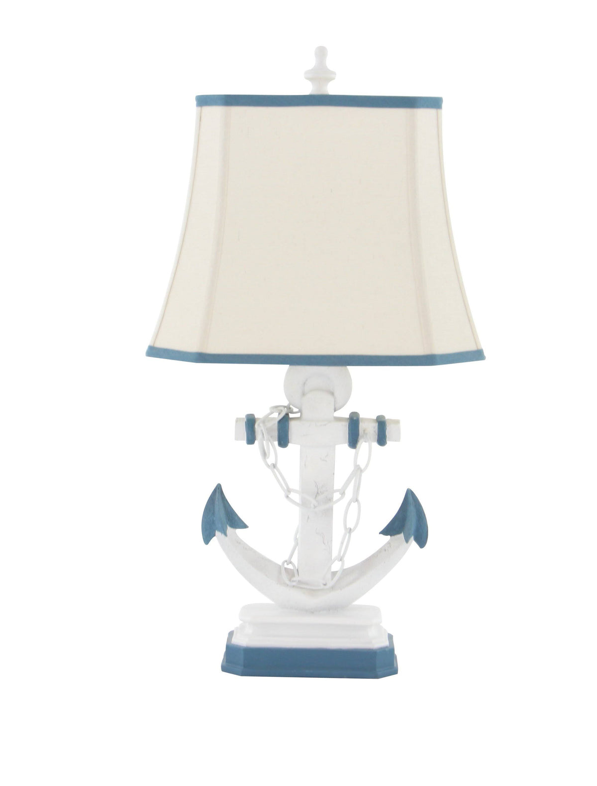 Linen Shade Lamp with Anchor B841