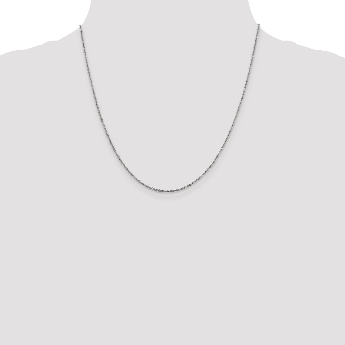 14K White Gold 1.3mm Sparkle Chain P8658