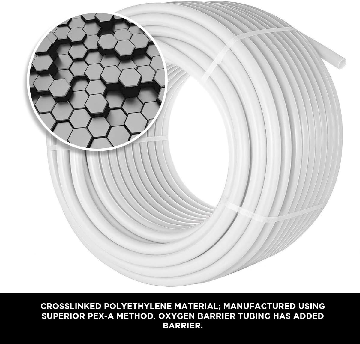 PEX A Tubing Non-Barrier Pipe 1/2 in. x 100 Feet White Pack of 2 J1247
