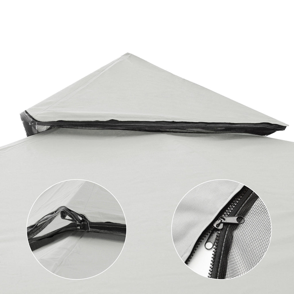 10x10ft Grey Gazebo Canopy Replacement V34361