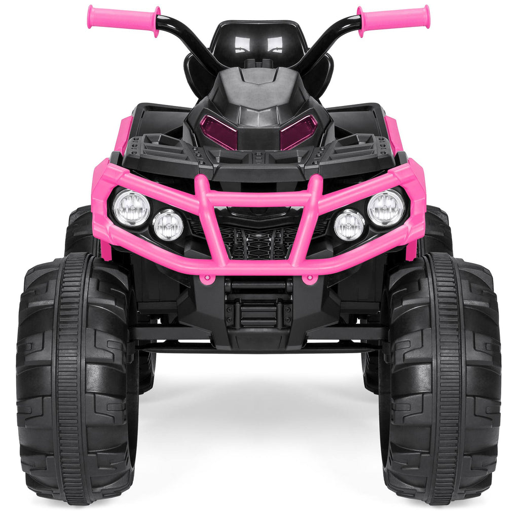 12V Pink Kids 4-Wheeler ATV Ride On Car Toy with LED Headlights J248