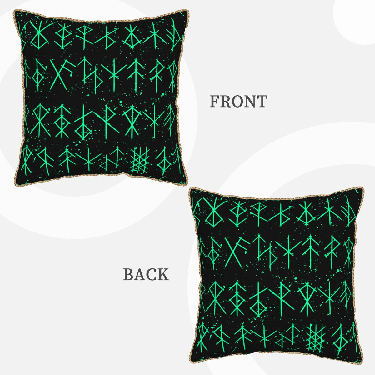 Green 16"x16" Throw Pillows H7273