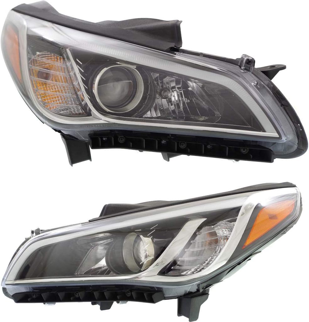 Headlight Assembly Driver Side Black Housing R592